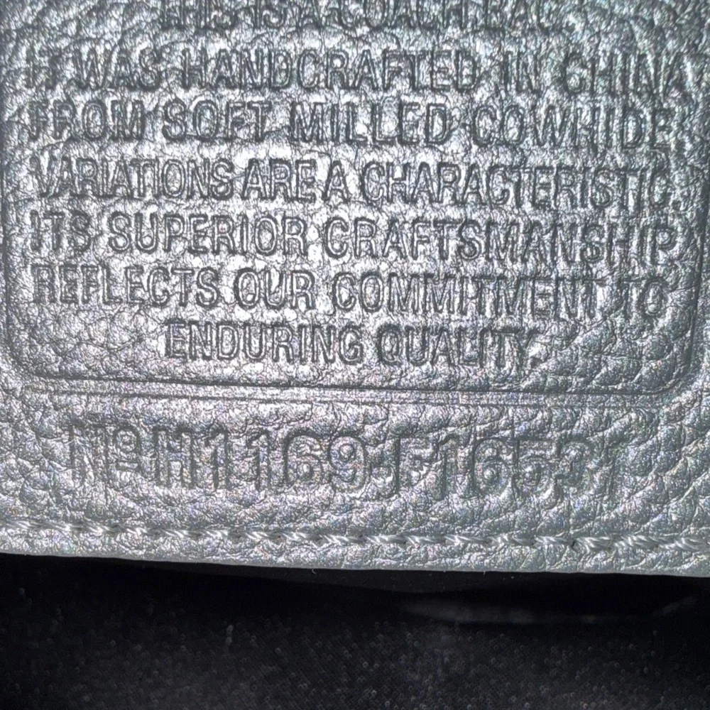 Coach Pebbled Leather Shoulder Tote in Charcoal - Picture 7 of 13